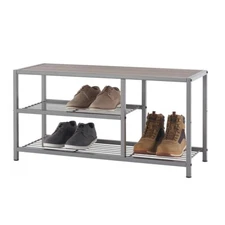Trinity Shoe Bench with Boot & Shoes Storage, 36"W x 13.2"D x 18"H NIB