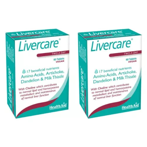 HealthAid Livercare (Cleanse and Detox) Vegetarian Tablets Yellow-Turmeric, 60