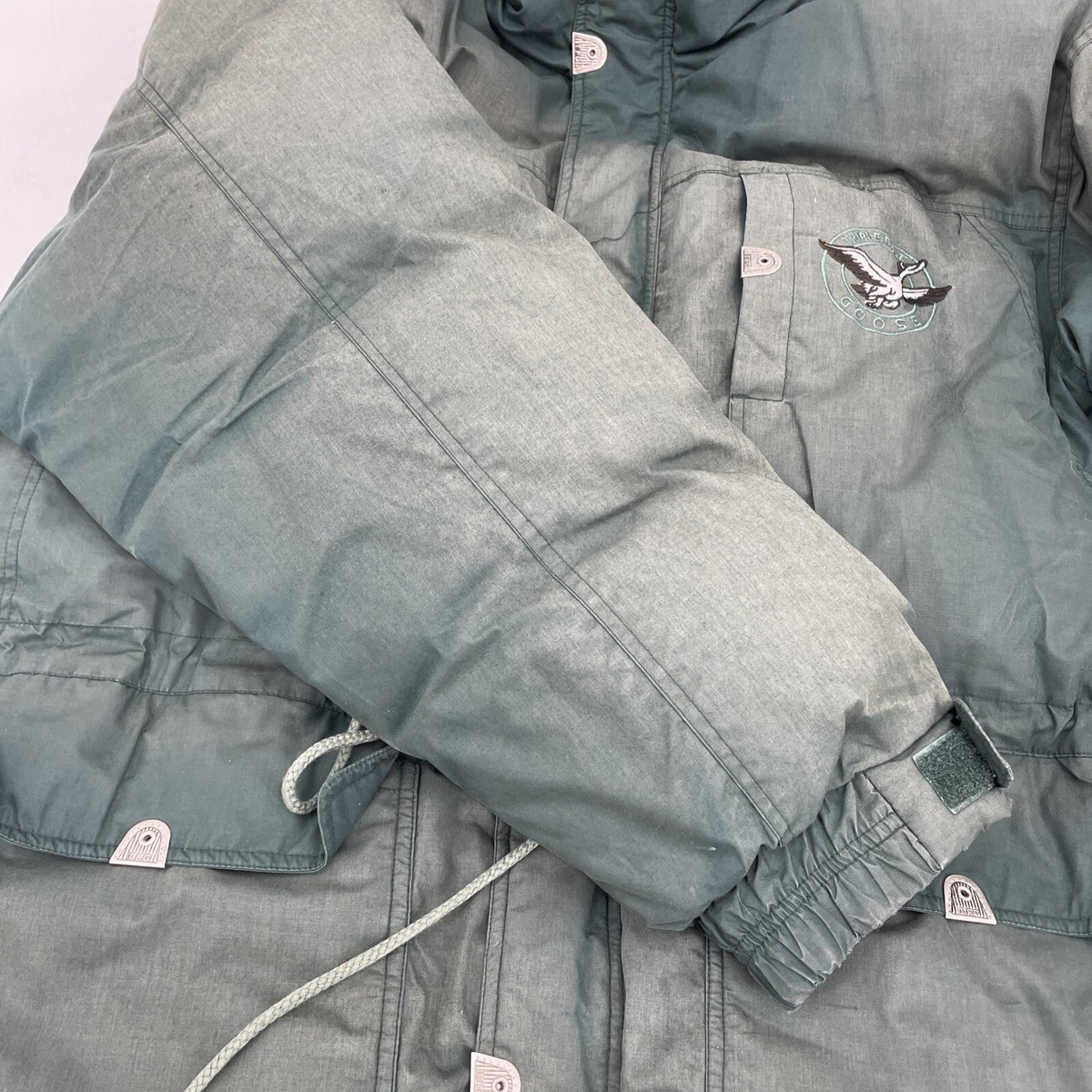 Vintage Triple FAT F.A.T. Goose Green Down Utility Parka Field 