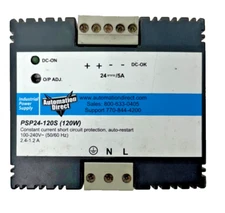 AUTOMATION DIRECT PSP SERIES SWITCHING POWER SUPPLY PSP24-120S(120W) 50/60HZ