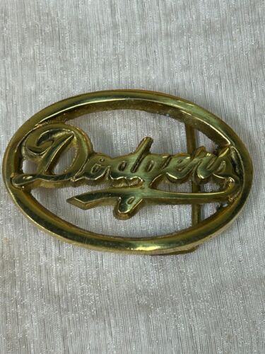 Vintage LA Dodgers Baseball Belt Buckle 1970's Solid Brass RARE! C - Picture 1 of 2