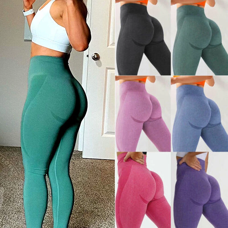 LEZMORE Women High Waisted Yoga Pants Workout Tummy Control Butt