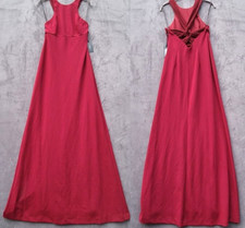 Vera Wang Crepe Gown Sz 4 Port Stretch Criss Cross Chiffon Strap in Back NWT