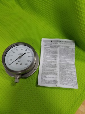WAL AISI-316L Gauge AISI316L 0-1000 PSI Tube and Socket new