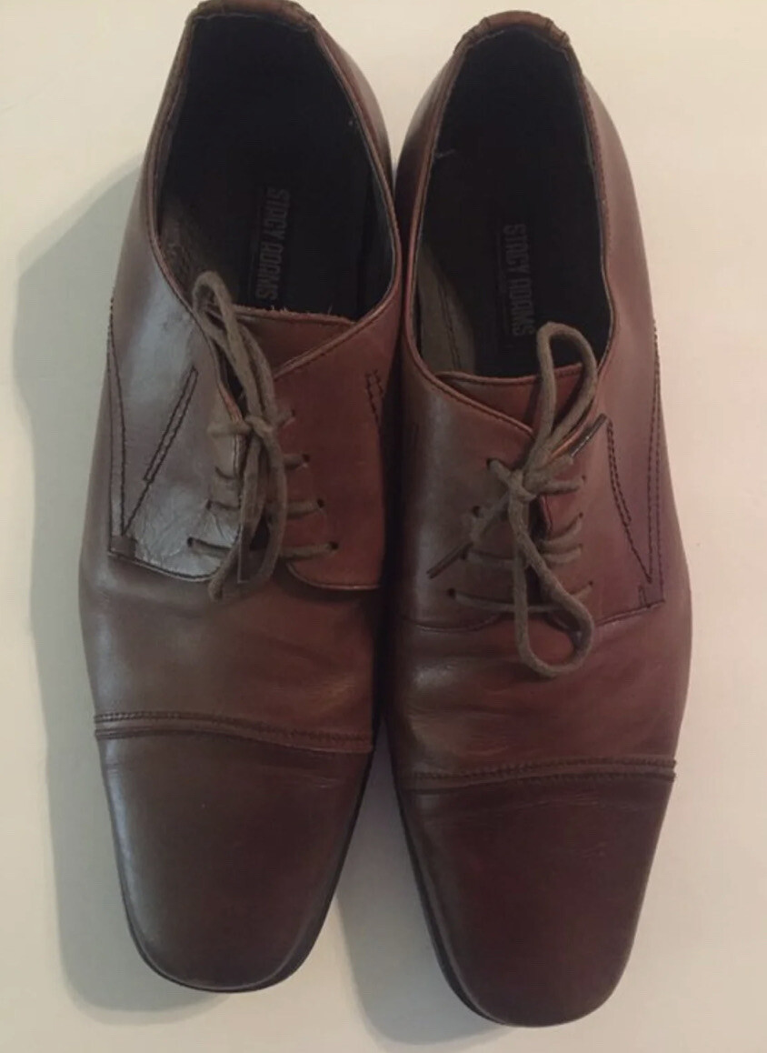 Stacy Adams Men\'s Cap Toe Dress Shoes Size 10.5 Leather Brown 24760-200 Stacy Adams Penley Men main image 2