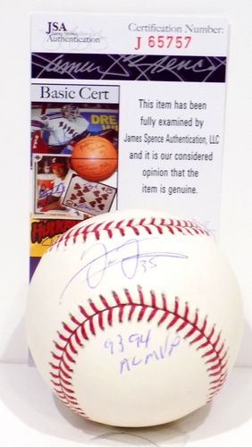 FRANK THOMAS HOF Signed Inscribed "35..93-94 ALMVP" Auto MLB Baseball JSA π COA - Picture 9 of 9