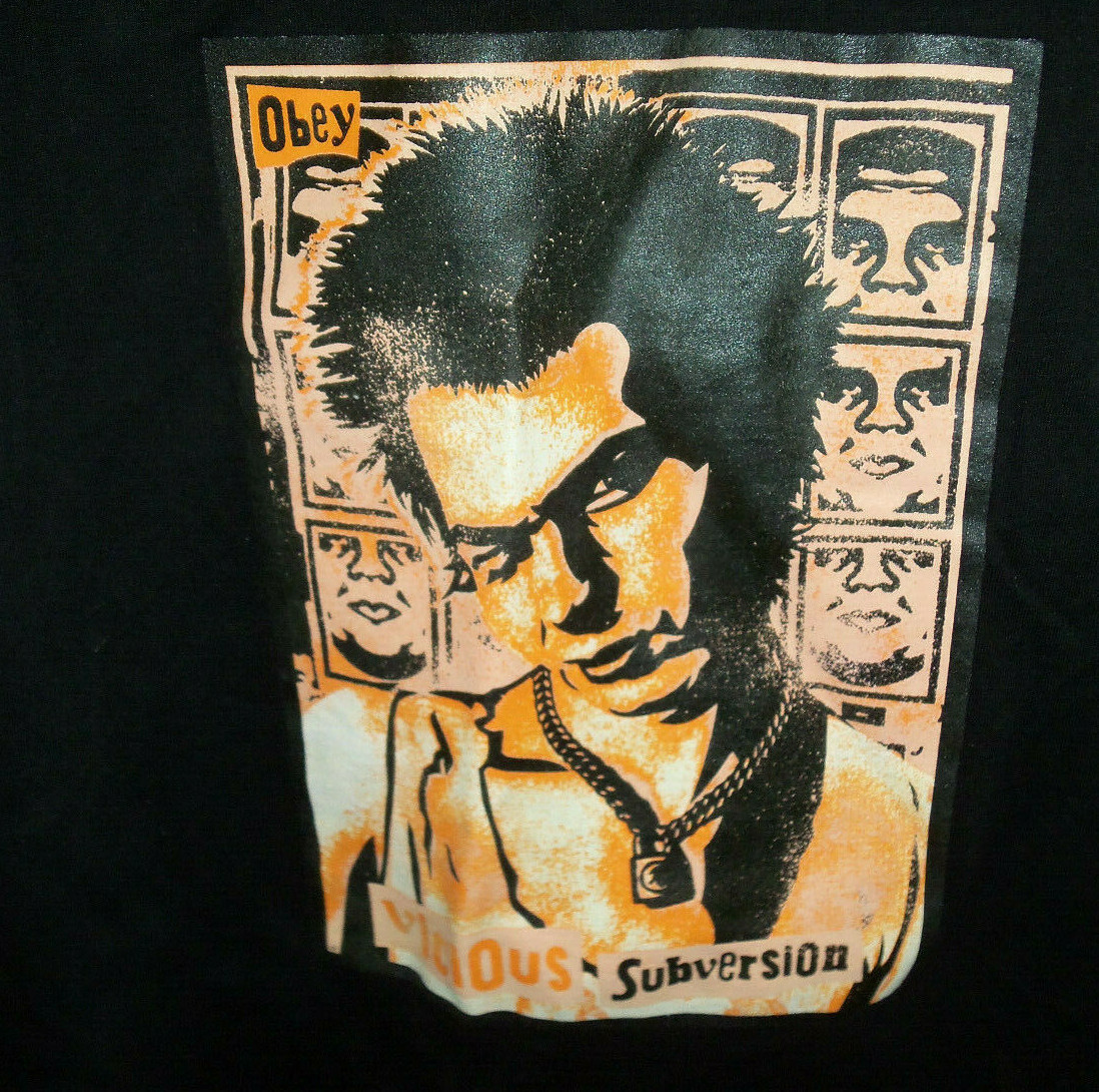 Sid Vicious baseball shirt L Shepard Fairey Obey Giant Subversion 