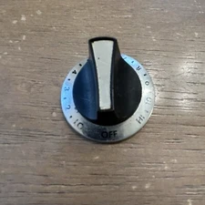 Jenn Air Cooktop Burner Temperature Control Dial Model 88370 Chrome D Shaft A4