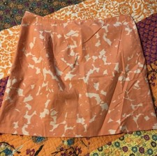 J. Crew Orange  Cream Mini Skirt Size 2