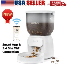 Automatic Cat Feeders WiFi APP Control 4L Large Capacity Auto Dog Food Dispenser