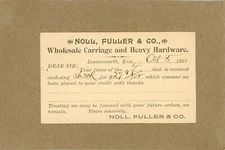 NULL, FULLER & CO, WHOLESALE CARRAIGE & HEAVY HDWE, LEAVENWORTH, KS. TO ONAGA KS