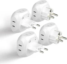 Ceptics Europe Travel Adapter Type C, E/F -USA to Any Type C E/F Germany, France