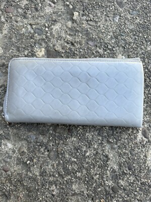 Skagen Gray Wallet Zip-Around Leather and Manmade Clutch