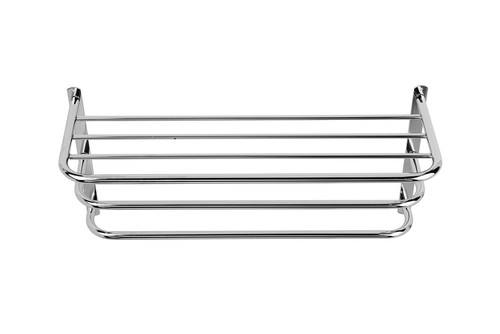 Croydex Wall Mounted Bathroom Towel Rack Tiered in Chrome, Storage Bar - Picture 3 of 5