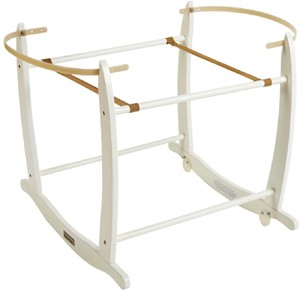 white moses basket with stand