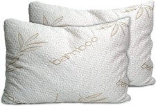 Bamboo Pillow Protectors by Perfect Sense 20"x28" White LOT OF 2