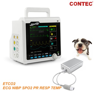 CMS6000VET Veterinary Patient Monitor Vital Signs 7-Parameter ECG Capnograph CO2