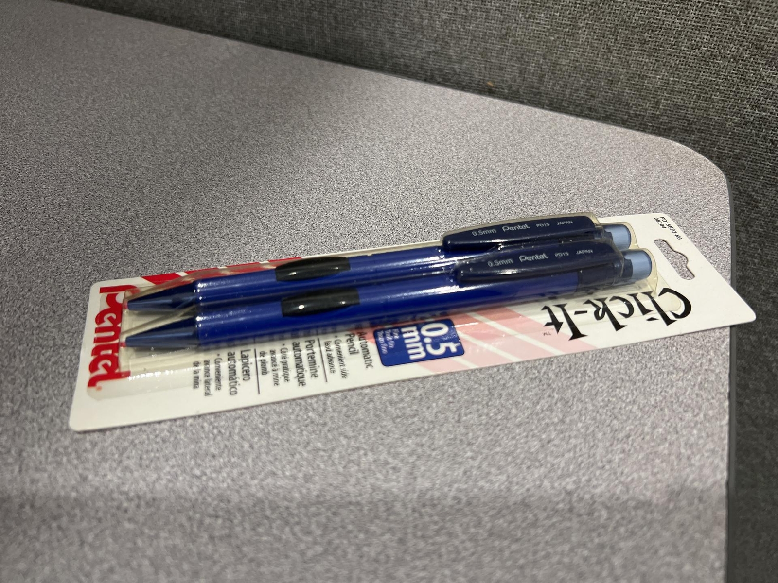 Pentel Click-It 0.5 mm pencils - 2 pk Blue Barrel