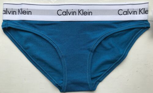 Bikini femme moderne en coton Calvin Klein - bleu - petit X - F3787E-BV9 - Photo 1/4