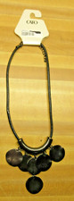 new CATO 22 Bronze tone round charm black pen...