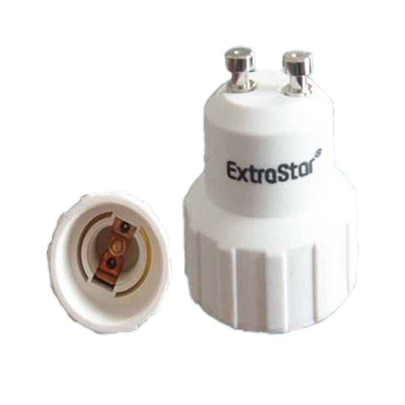 2 Pezzi Portalampade Adattatori Convertiore Lampada Da Attacco GU10 A E14 EX-GU1