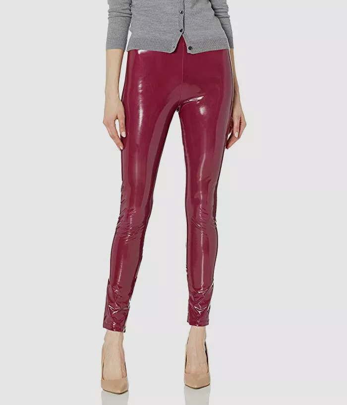 $79 Guess Women's Red Glossy Stretch Faux Leather Pants Size X