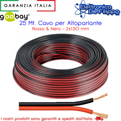 Cavo Diffusori (rosso/nero) 18GA, Lunghezza 10 Metri - Foto 3