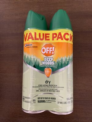 OFF! Deep Woods Insect Repellent VIII Dry Value Pack  Two Cans Total Net Wt. 8oz
