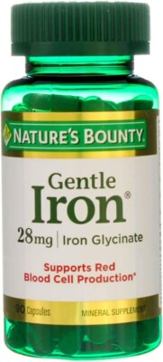 SM Nature's Bounty Gentle Iron 28 mg Capsules 90 Capsules