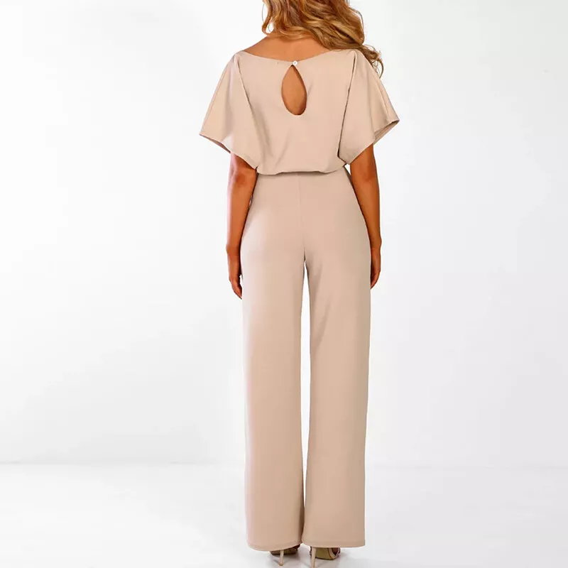 Women's jumpsuit elegant long one-piece summer pants suit belt clubwear  overall♡