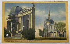 Postcard University Of Pittsburgh Heinz Memorial Chapel Allegheny Observatory