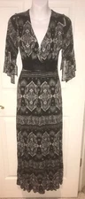 $98 New LUCY LOVE DRESS Beach Couture Paisley Long Casual Maxi Beach Pool SMALL