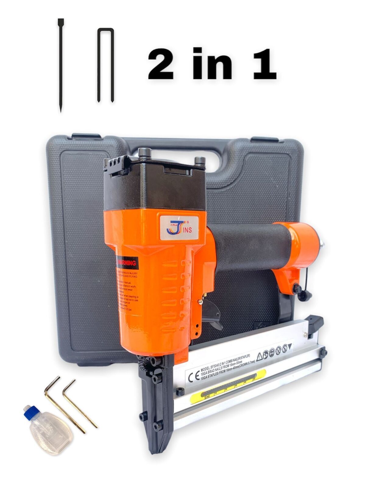 Chiodatrice Pneumatica 2 in 1 - Gruppinatrice e Graffettatrice Professionale