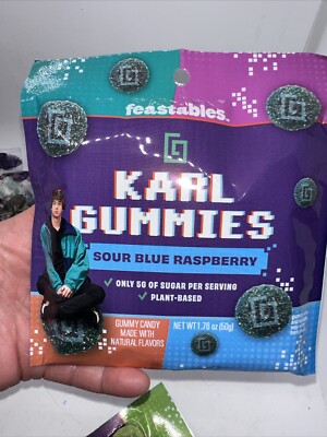 MR BEAST FEASTABLES KARL GUMMIES- Blue Raspberry 2023 Trending Tiktok Candy