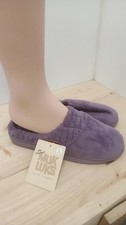 NWT Muk Luk Hard Bottom Purple Bed / Sleep Slippers Size L