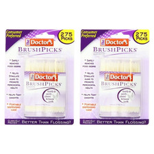The Doctor's BrushPicks Toothpicks, 275 Picks Per Pack 2 Packs 