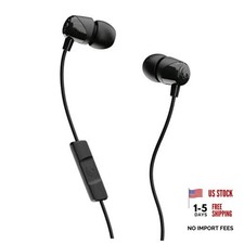 Jib Wired Earbuds with 3.5mm AUX Plug, Noise Isolating Fit, In 1 Pack Black