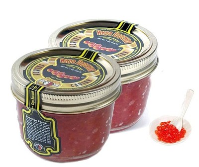 Tsar s Salmon (Red) Caviar   200 g (7 oz) × 2 Jars   Premium Wild Pacific Salmon