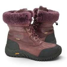 UGG Adirondack Boot II Burgundy Waterproof Leather Shearling Snow Boots Womens 9