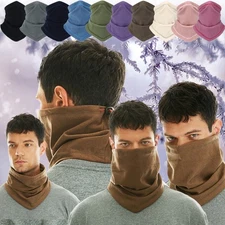 Winter Fleece Neck Warmer Gaiter Half Face Mask Scarf Ski Mask Windproof Bandana