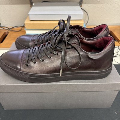 JOHN VARVATOS Reed 315 Bordeaux Maroon Mens Size 10 Low Top Sneakers Shoes C134 JOHN VARVATOS MEN main image 3