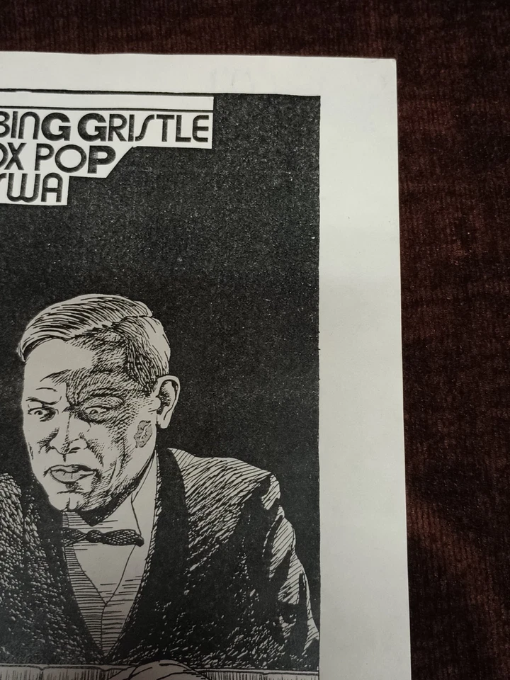 Raymond Pettibon Original Flyer Throbbing Gristle Punk Flyer 100% Original Calif Foto 2 de 4