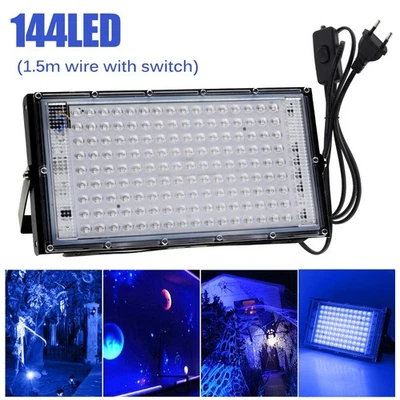 UV Schwarzlicht Strahler 50-150LED Wasserdicht Fluter Party Scheinwerfer Lampe - Bild 1 von 4