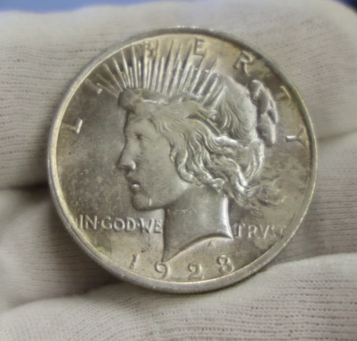 1923 US Peace Silver Dollar $1 Nice Unc (Toned)