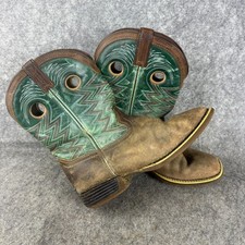 Durango Lil Rebel Pro Western Boots Tan Turquoise Leather Size 6M