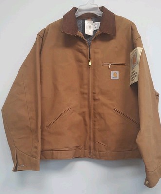 NOS 95 Vtg 56T CARHARTT Detroit Blanket Lined Jacket Coat Brown