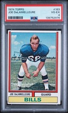 1974 Topps #183 Joe DeLamielleure Rookie Card PSA 4 VG-EX. rookie card picture