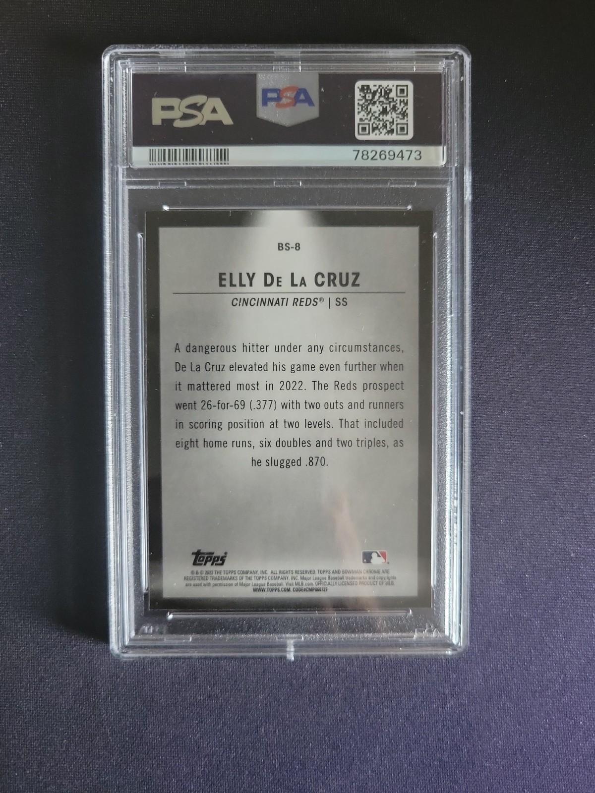 Elly De La Cruz 2023 Bowman Chrome Spotlights #BS-8 PSA 10 Cincinnati Reds  view 3