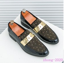Men's Rhinestones Rivets Pointed Toe Loafers Clubwear Formal Casual Party Shoes