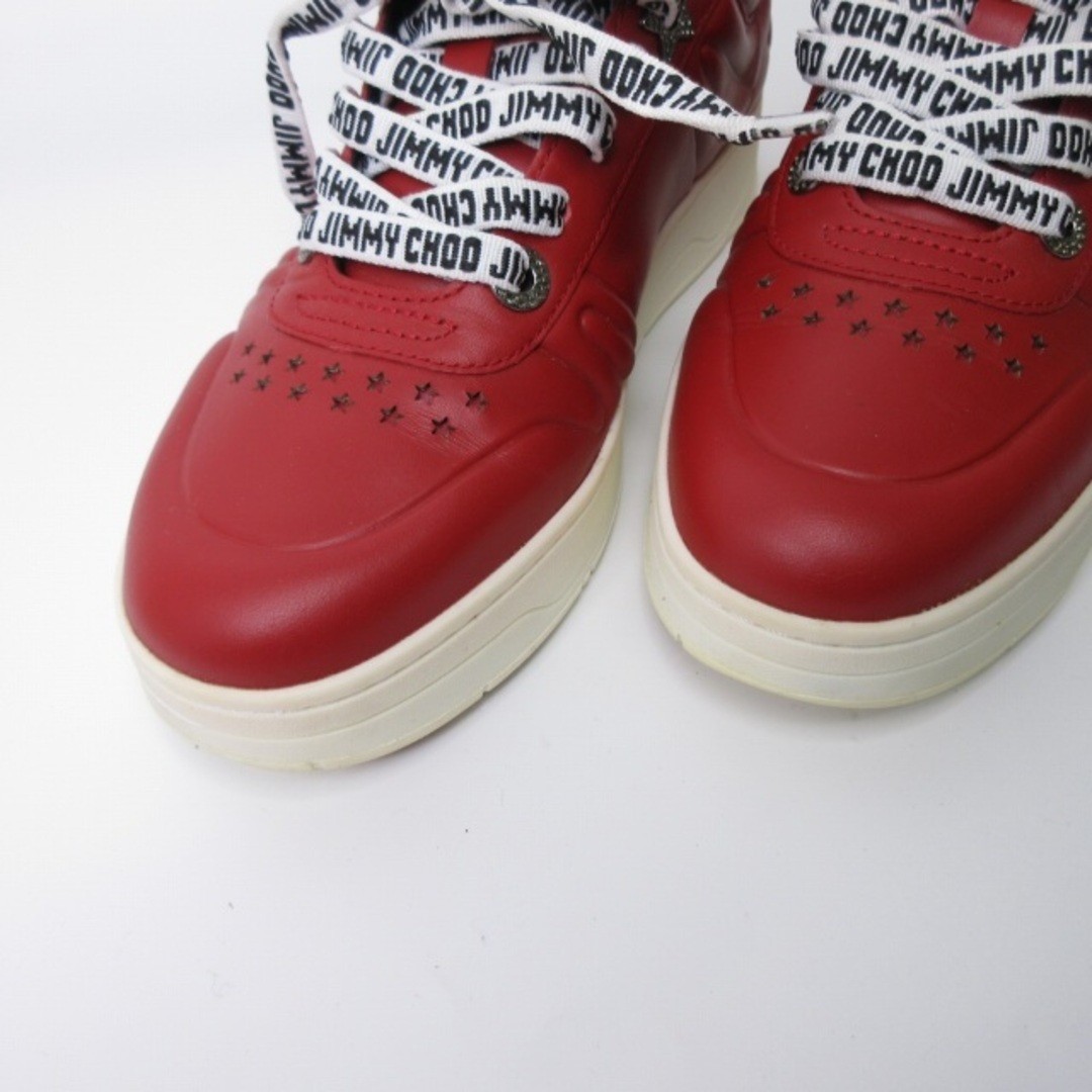 JIMMY CHOO スニーカー EU36(22.5cm位) 2014924J0001 JIMMY CHOO Sneakers Logo Leather Red 36 Equivalent to 22.5cm